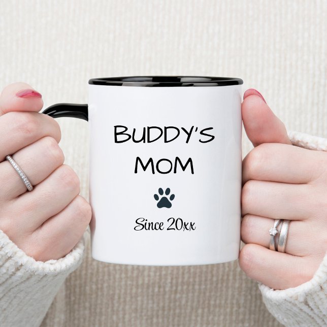 Custoomized Dog Mum with Paw Coffee Mug (Creator Uploaded)