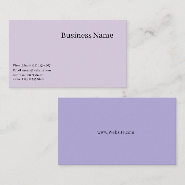  CUSTUMIZED SIMPLE BUSINESS CARD (Front/Back)