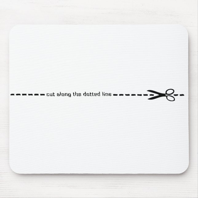 cut along dotted line mouse mat (Front)