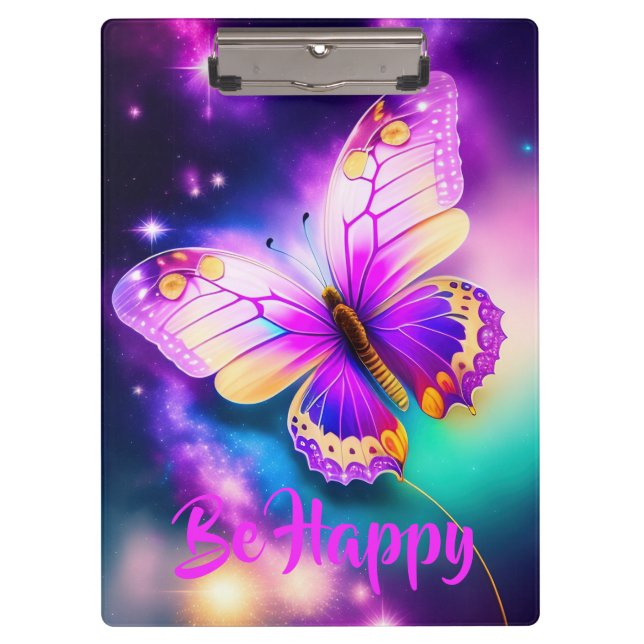cut butterfly dark purple clipboard (Front)