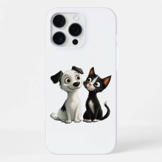 Cut Cat Dog  iPhone Case (Back)