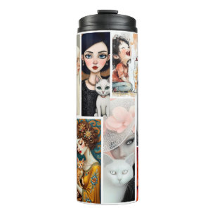 Cut cat lover Photo personialize Thermal Tumbler