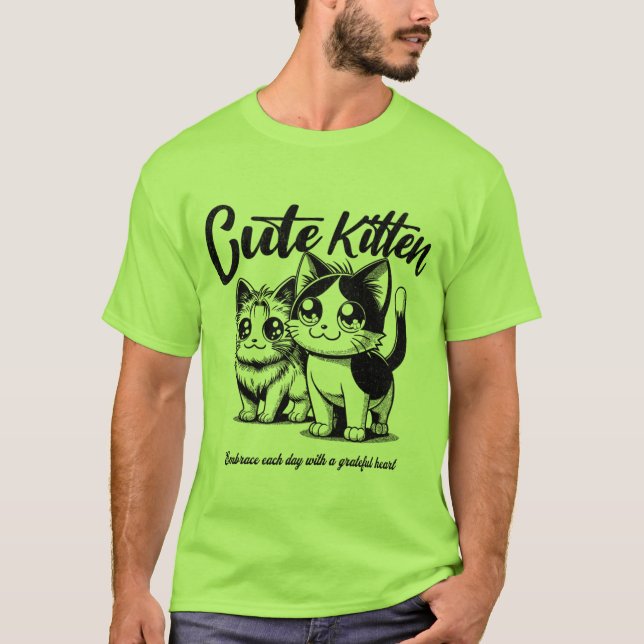 cut cat  T-Shirt (Front)