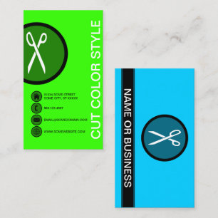 CUT COLOR STYLE bubbles Business Card