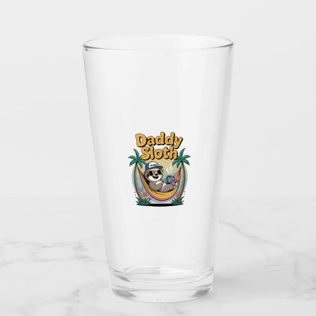 Cut Daddy Sloth Father Glass (Front)