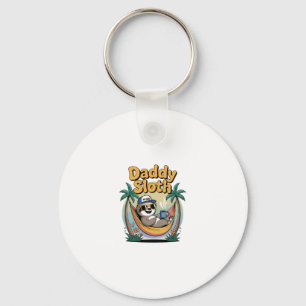 Cut Daddy Sloth Father Key Ring