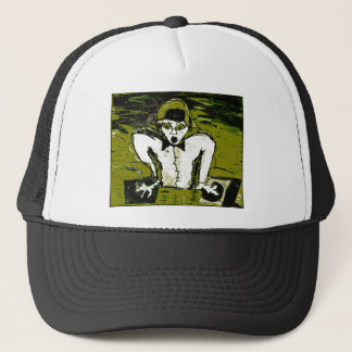 cut dj drawing graff trucker hat