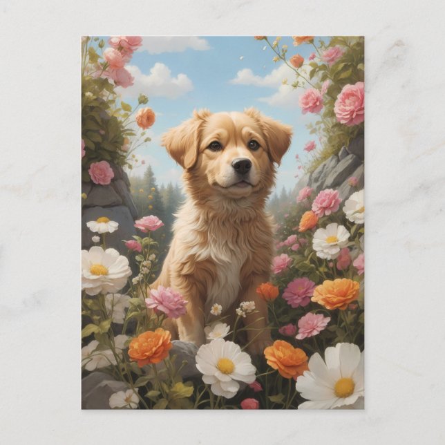 cut dog postcard (Front)