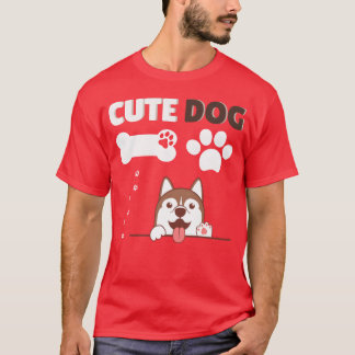 cut dog vintage retro T-Shirt
