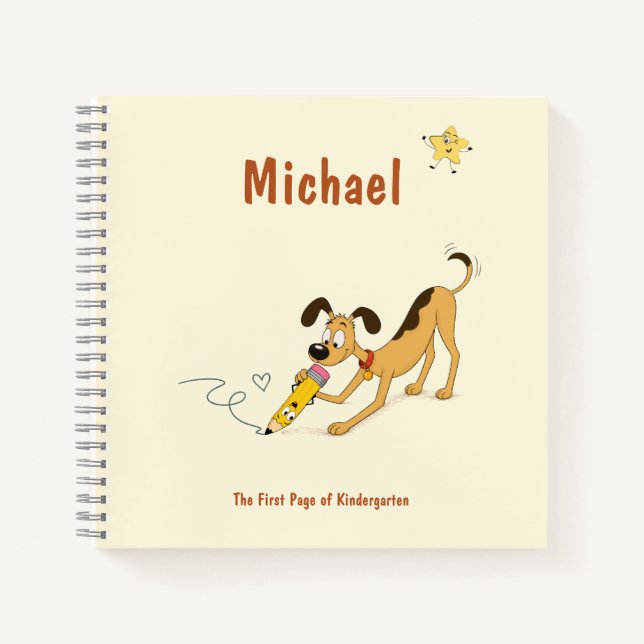 Cut Dog with Pencil Notebook (Front)