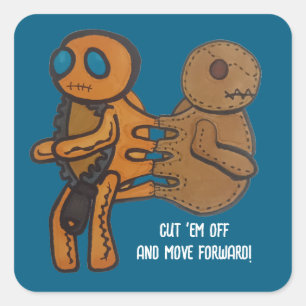 Cut 'em off square sticker