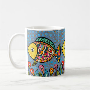 cut fish coffee mug