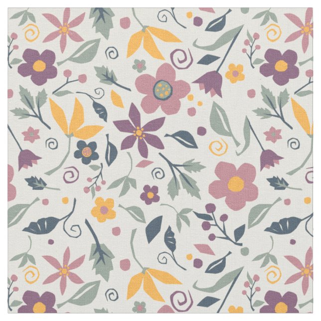 Cut Flower Toss Fabric (Close Up)