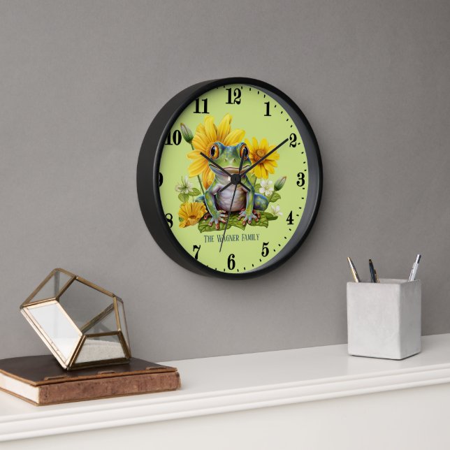 Cut frog lovers add name clock (Office)