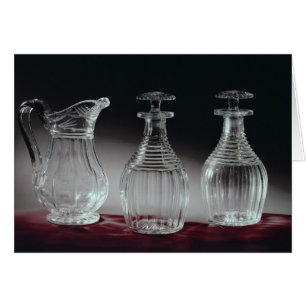 Cut glass decanters and jug, c.1840