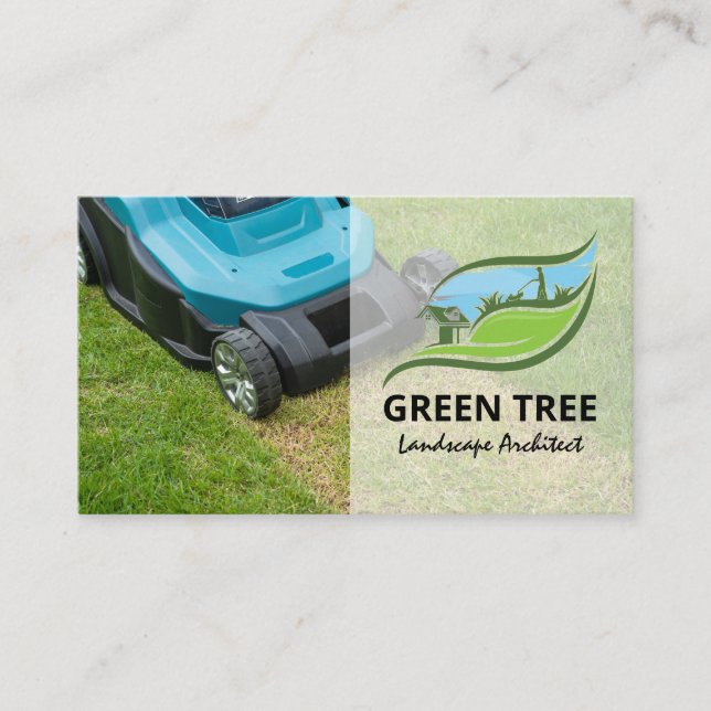 Cut Grass | Landscaping Gardener  Business Card (Front)