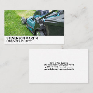 Cut Grass Lawn Mower Business Card