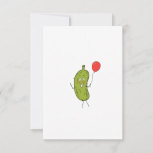 Cut green Pickle Thank You Card