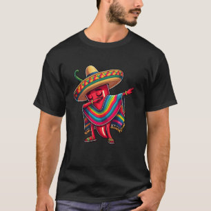 Cut Happy Party Mexican Chilli Dabbing Poncho Cinc T-Shirt