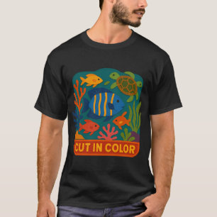 Cut In Colour Reef Square T-Shirt