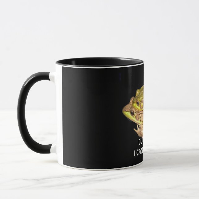 Cut It Out! I Can't Breathe Frog Mug (Left)