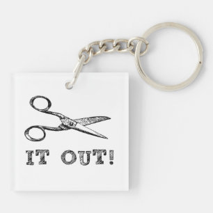 Cut It Out Scissors Key Ring
