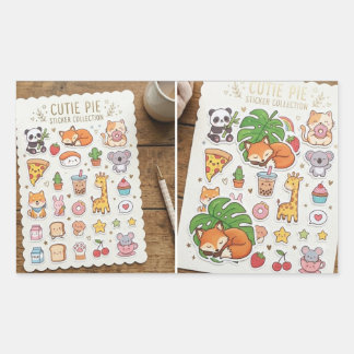 Cut kawaii chibi sticker pack sheet
