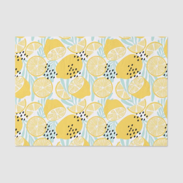 Cut Lemon Pattern Decoupage Fruit Tissue Paper (Front)
