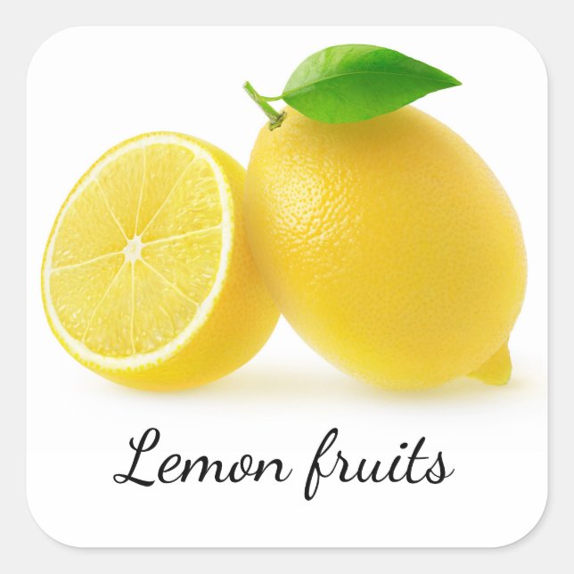 Cut lemons square sticker (Front)