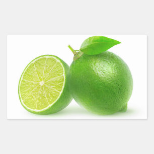 Cut limes rectangular sticker