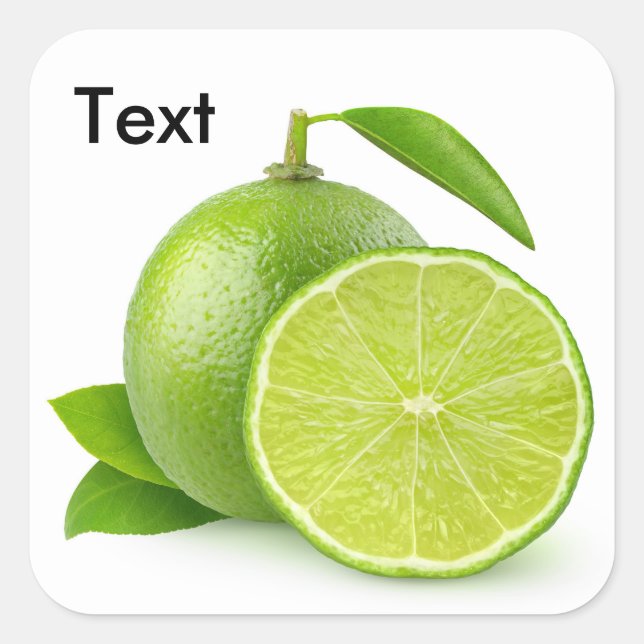 Cut limes square sticker (Front)