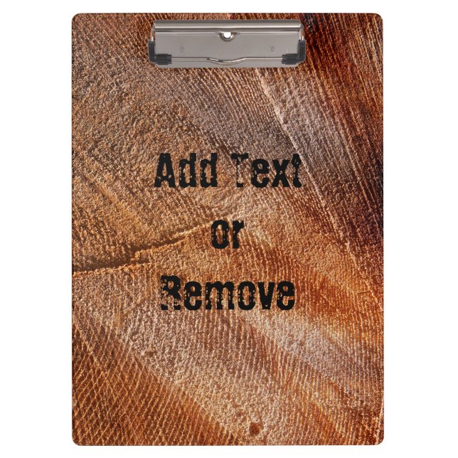 Cut Log Wood Grain Clipboard (Front)