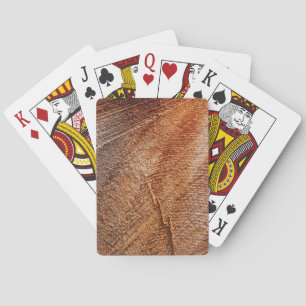 Cut Log Wood Grain Playing Cards