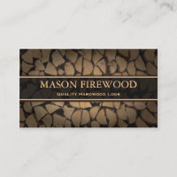 Cut Logs Firewood Supply Business Card