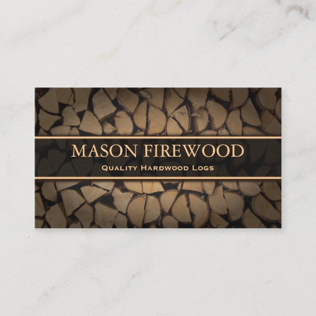 Cut Logs Firewood Supply Business Card (Front)