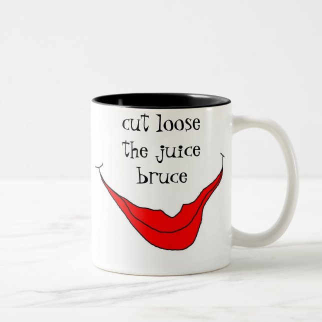 cut loose the juice bruce coffee mug (Right)