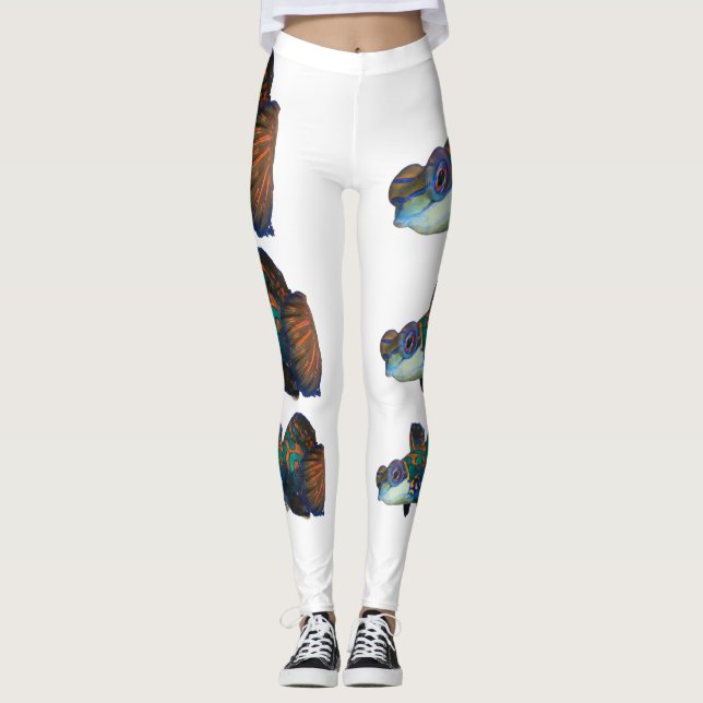 Cut Mandarine fish cut-out  Leggings (Front)
