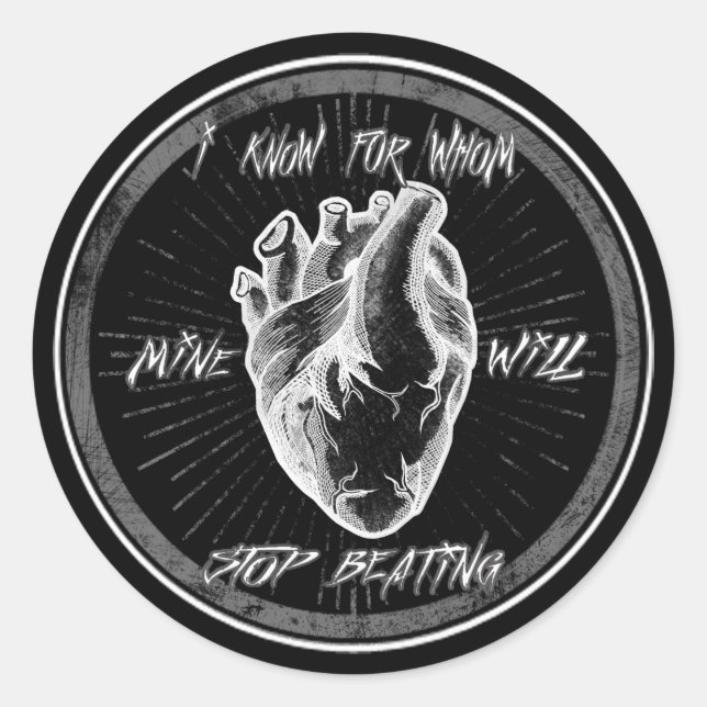 Cut me open classic round sticker (Front)