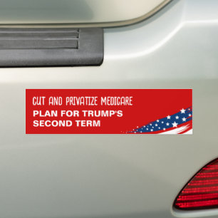 Cut Medicare Tramp Bumper Sticker