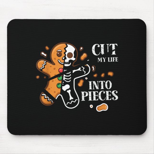 Cut My Life Into Eces Gingerbread Christmas Elder  Mouse Mat (Front)