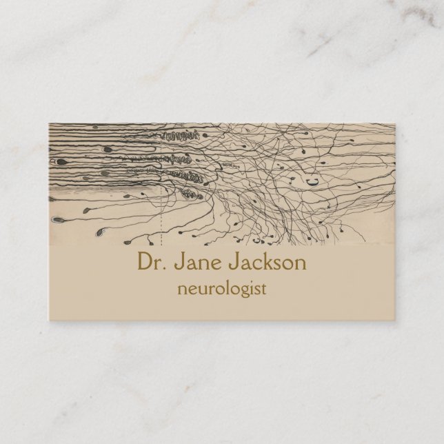Cut Nerve Drawing - Neurologist Business Card (Front)
