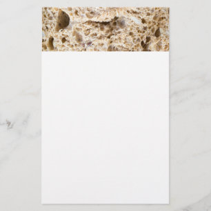 Cut of the fresh bread stationery