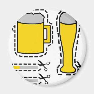 cut out beer and cigarettes magnet