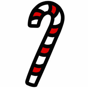 Cut-Out Christmas Candy Cane Ornament Photo Sculpture Decoration