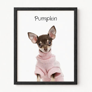 Cut Out Family Dog Photo Poster
