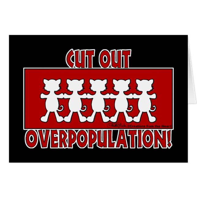 Cut Out Overpopulation! Cats (Front Horizontal)