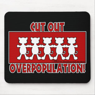 Cut Out Overpopulation! Cats Mouse Mat