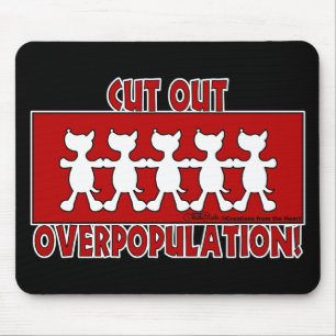 Cut Out Overpopulation! Dogs Mouse Mat