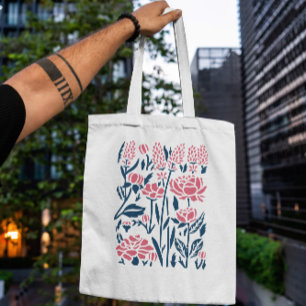Cut Out Pink Flowers Tote Bag
