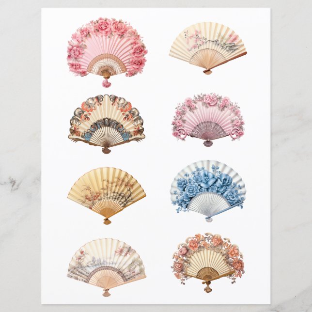 Cut out Rococo Hand Fan  (Front)